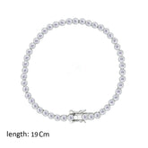 Asfour Crystal Tennis Bracelet With Round Stones In 925 Sterling Silver-BD0284